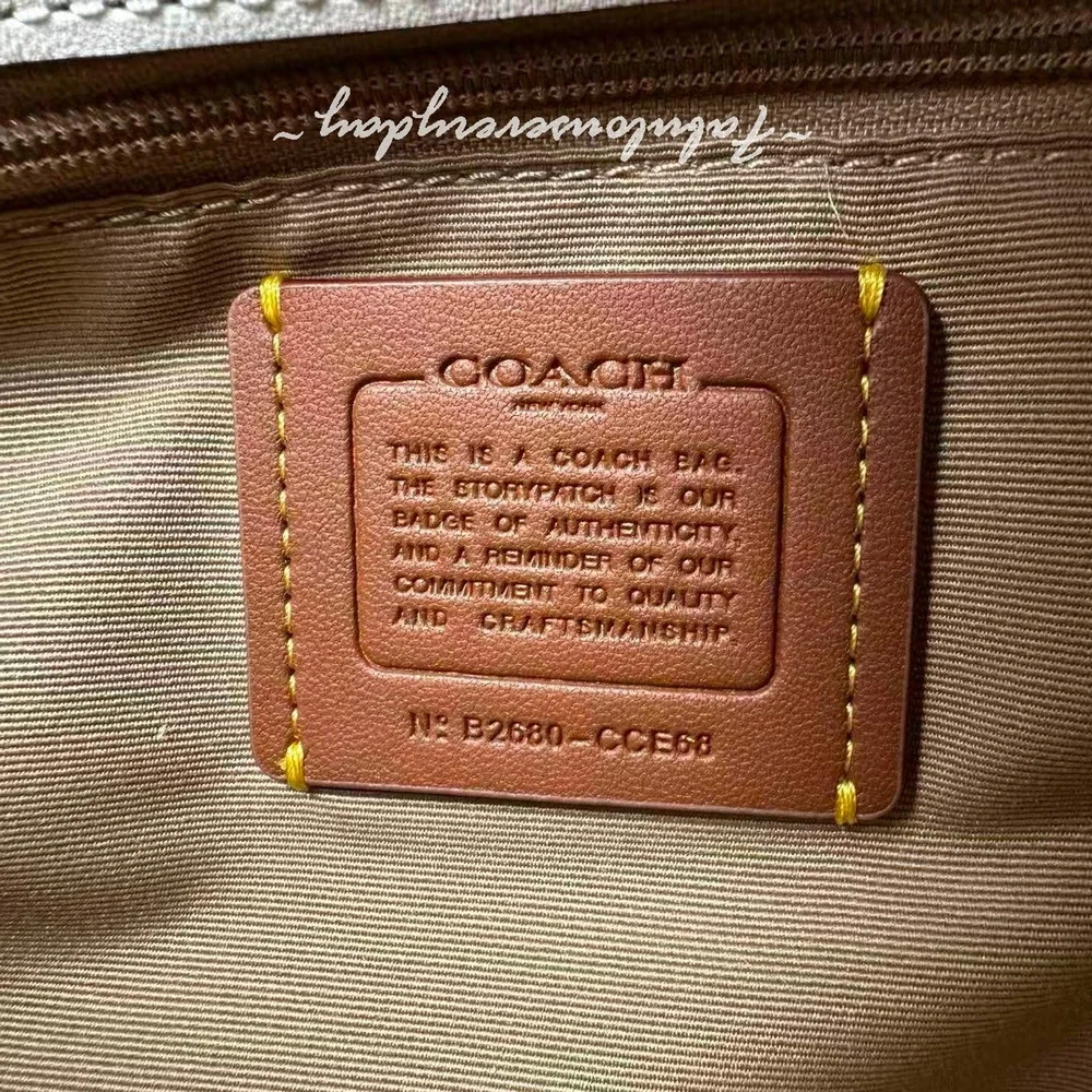 Coach 2 Straps Faye Large Shoulder Bag In Leather/Gold/Chalk CCE68 NWT